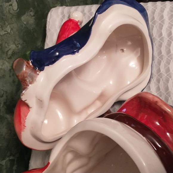 Sorelle- "Snowman riding a motorcycle" Large Cookie Jar - A31 - Picture 8 of 9